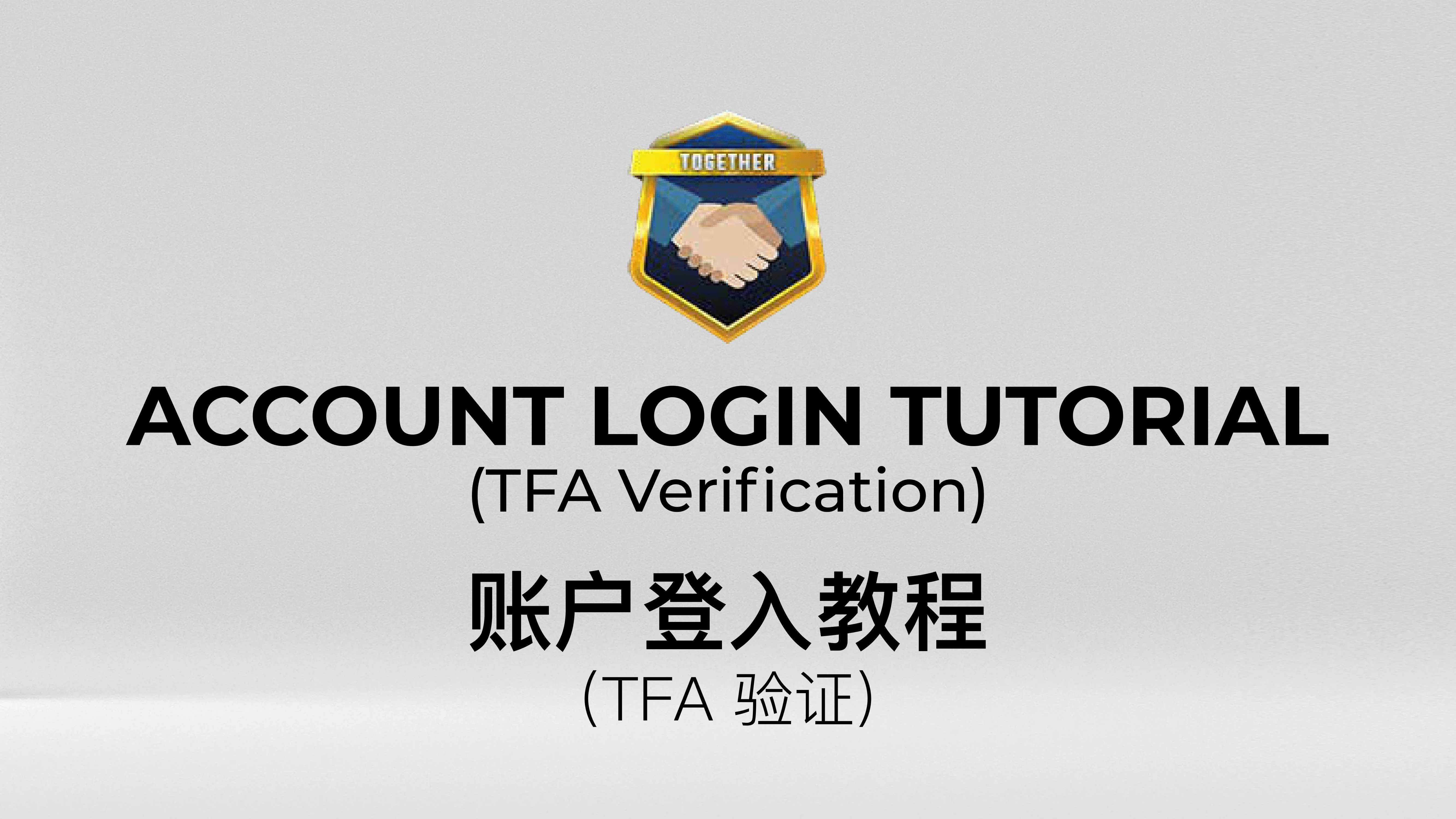 Winbox TFA verification login tutorial step 1 - Account setup instructions