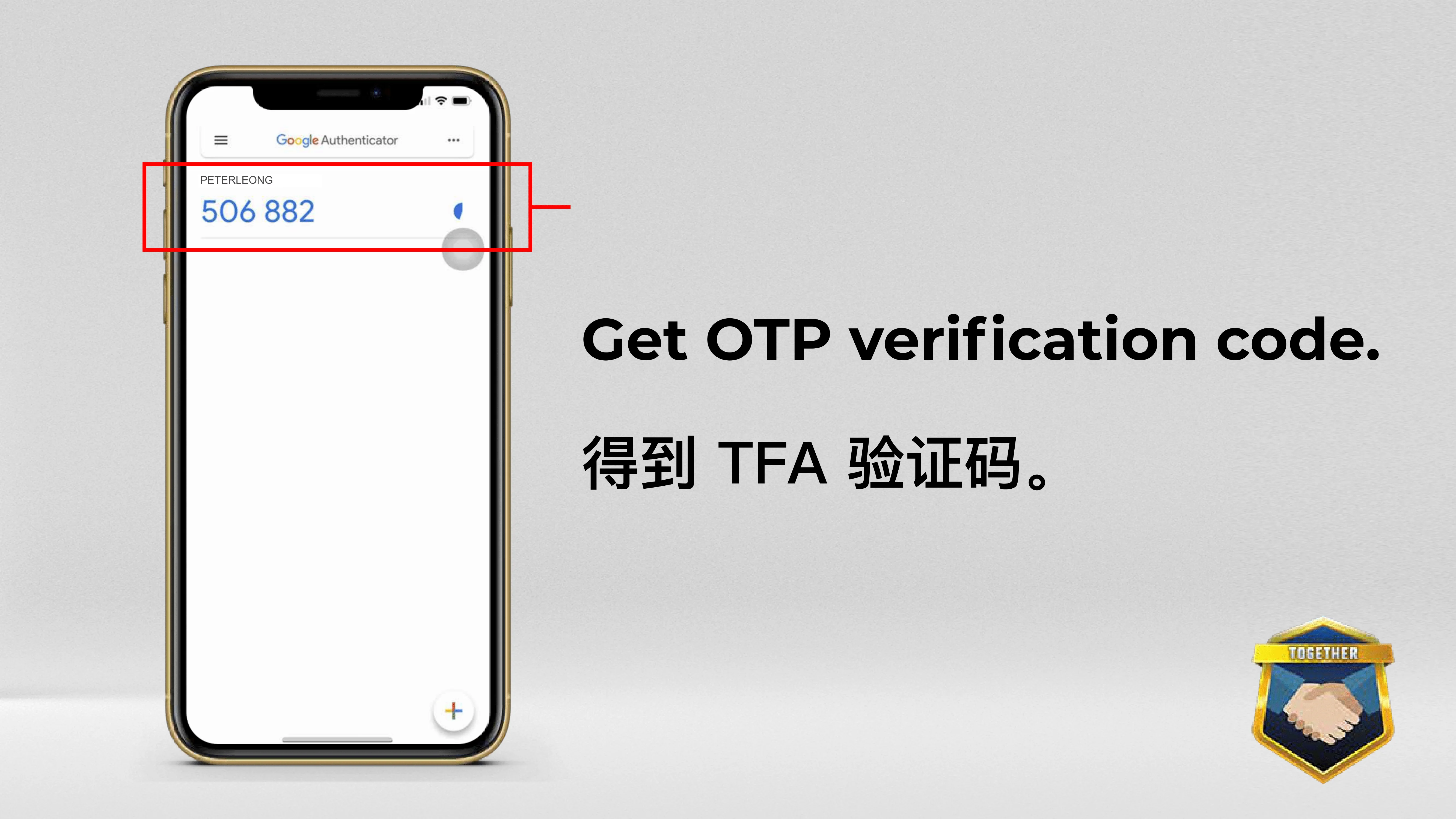 Winbox TFA verification login tutorial step 9 - Account setup instructions