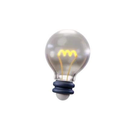 3D lightbulb icon representing Evolution’s culture of innovation and professional service
