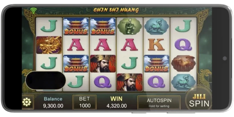Chin Shi Huang slot game by JILI featuring ancient Chinese symbols and 4096 ways to win