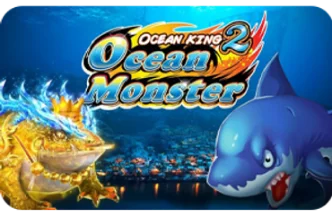 Ocean King 2 game featuring underwater sea creatures like sharks and monsters with vibrant colors and exciting themes.